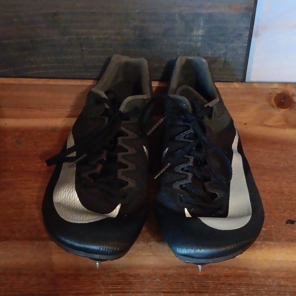 Nike Racing Track Spiked Shoes Black Competition Size 7.5 Mens - Picture 1 of 6